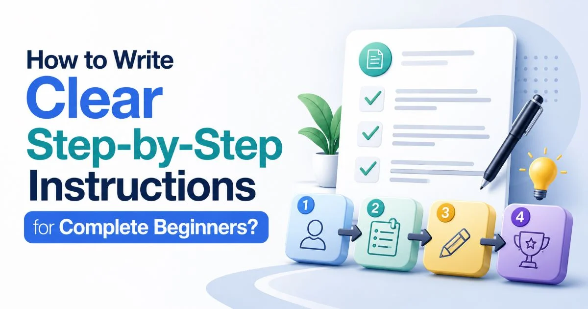How to Write Clear Step-by-Step Instructions for Complete Beginners?
